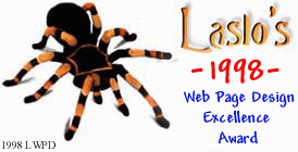 Laslo's Web Page Design, EXCELLENCE AWARD